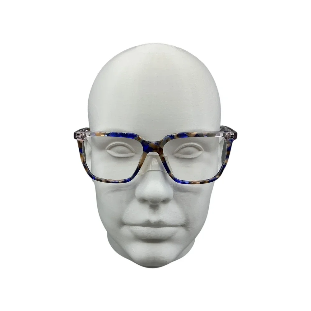 Pure Eyeglasses P6008 466 Blue Tortoise Shell Square Eyewear Frame